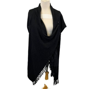 🌿4/$35🌿 PENNINGTONS Black Knit‎ Poncho (No Size Tag)